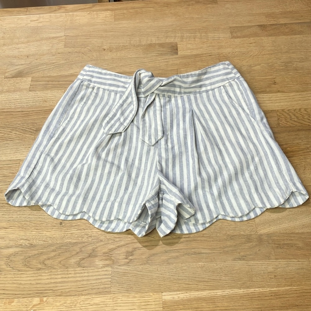 Jun & Ivy Striped Blue and White Women's Shorts Size:XS